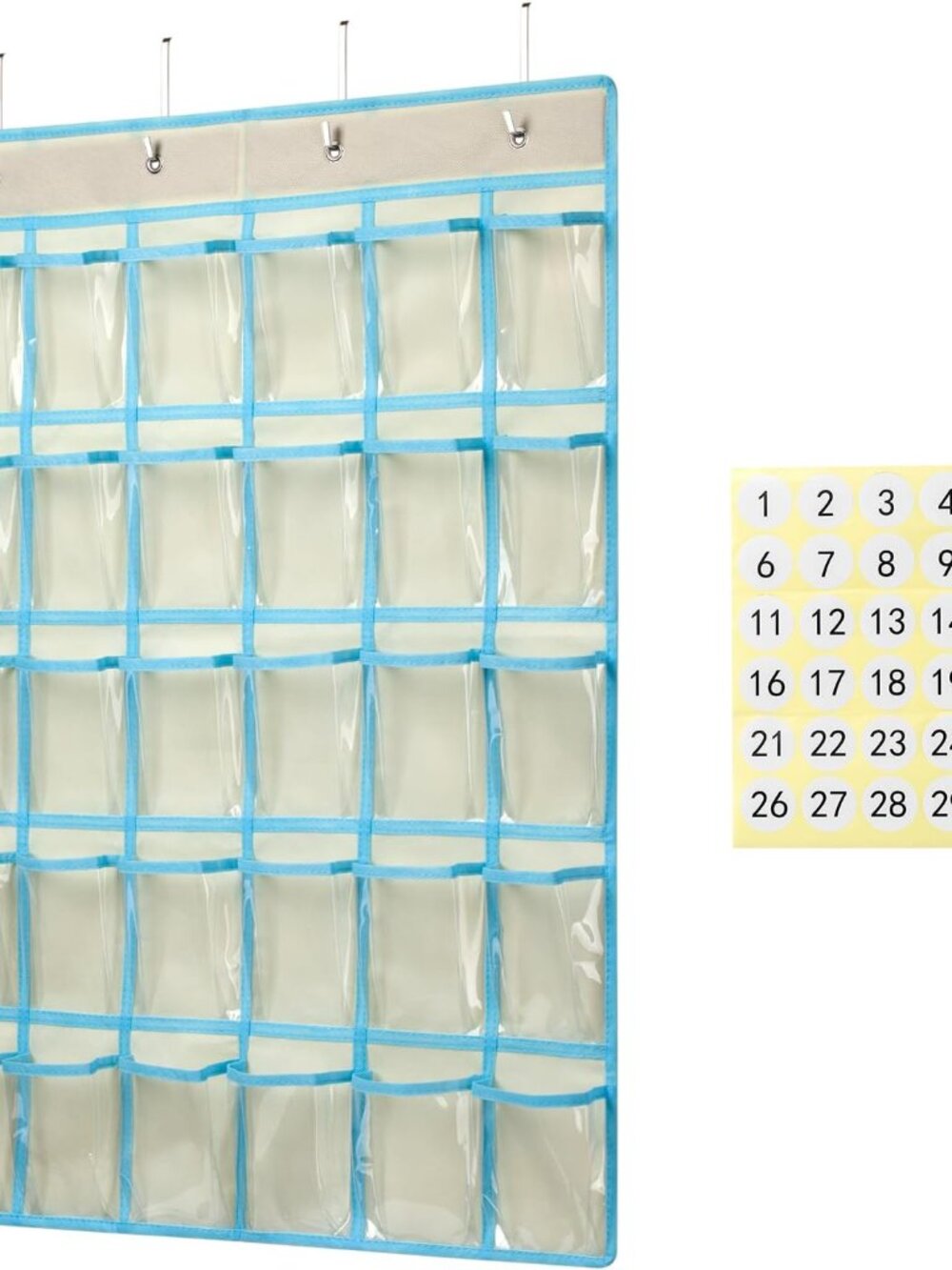 Classroom Pocket Charts for Cell Phone Calculator Holders, Pocket Organizer for